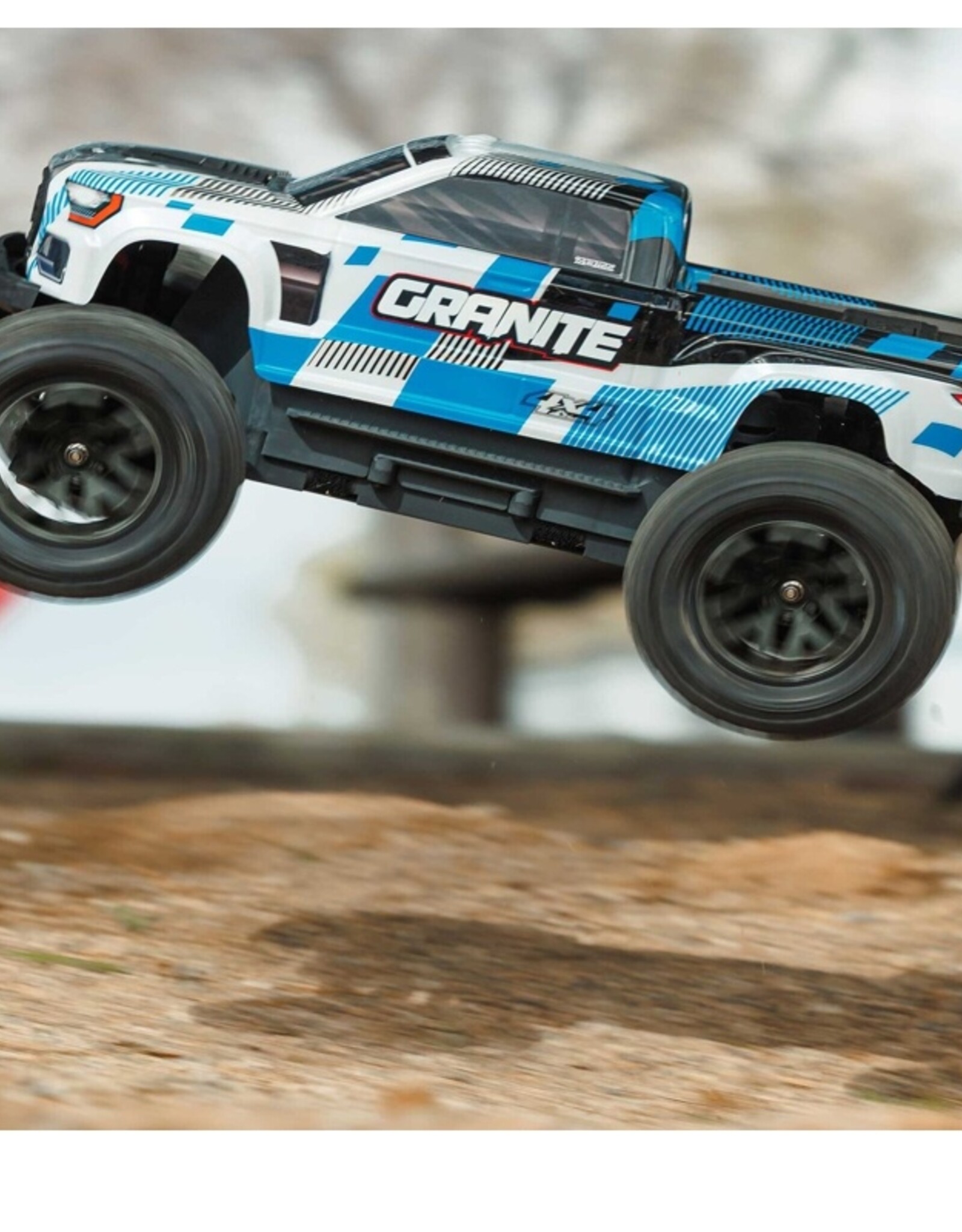 Arrma ARA4202V4T2 1/10 GRANITE MEGA 665 4X4 RTR Brushed Monster Truck, Blue