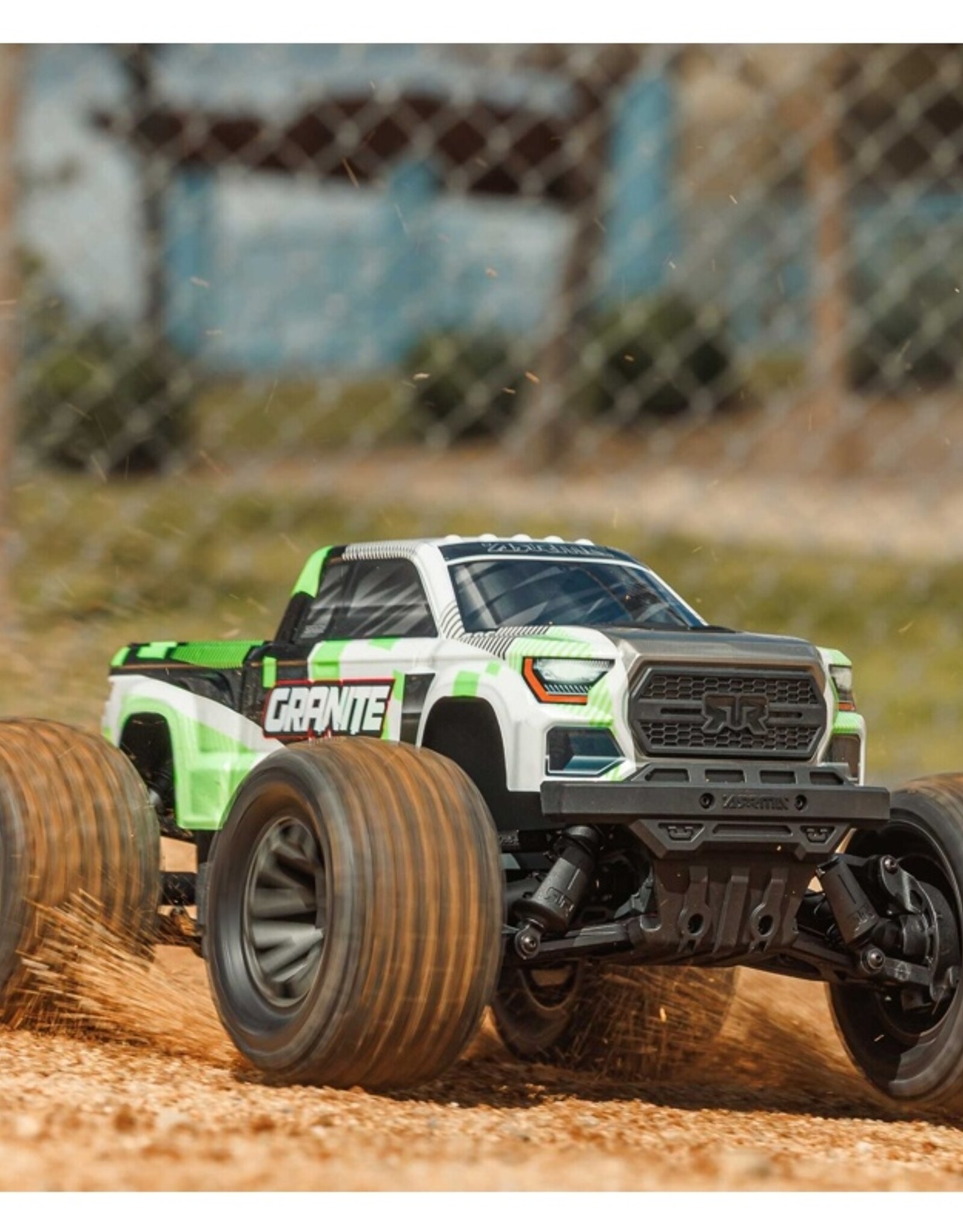 Arrma ARA4202V4T1 1/10 GRANITE MEGA 665 4X4 RTR Brushed Monster Truck, Green