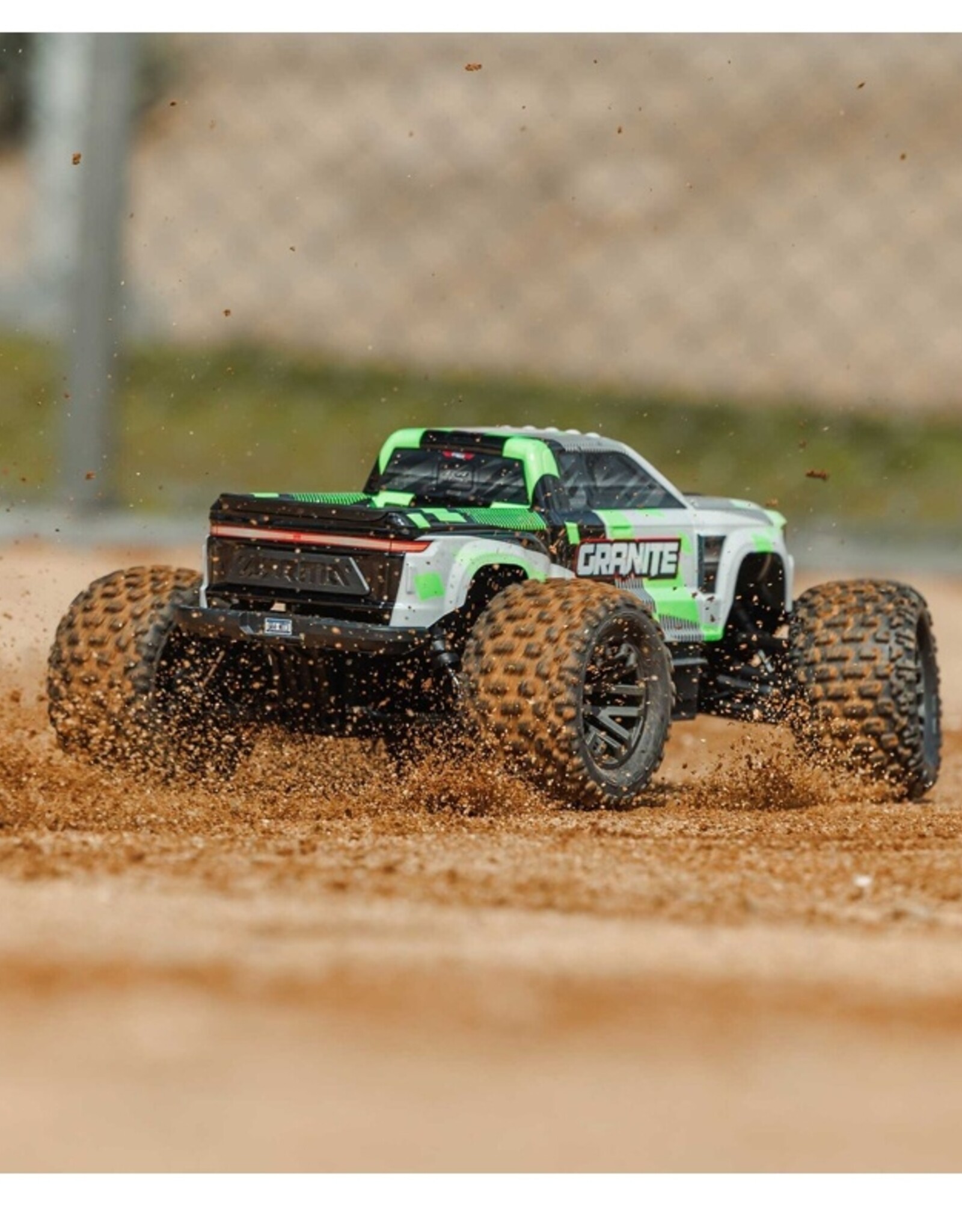 Arrma ARA4202V4T1 1/10 GRANITE MEGA 665 4X4 RTR Brushed Monster Truck, Green