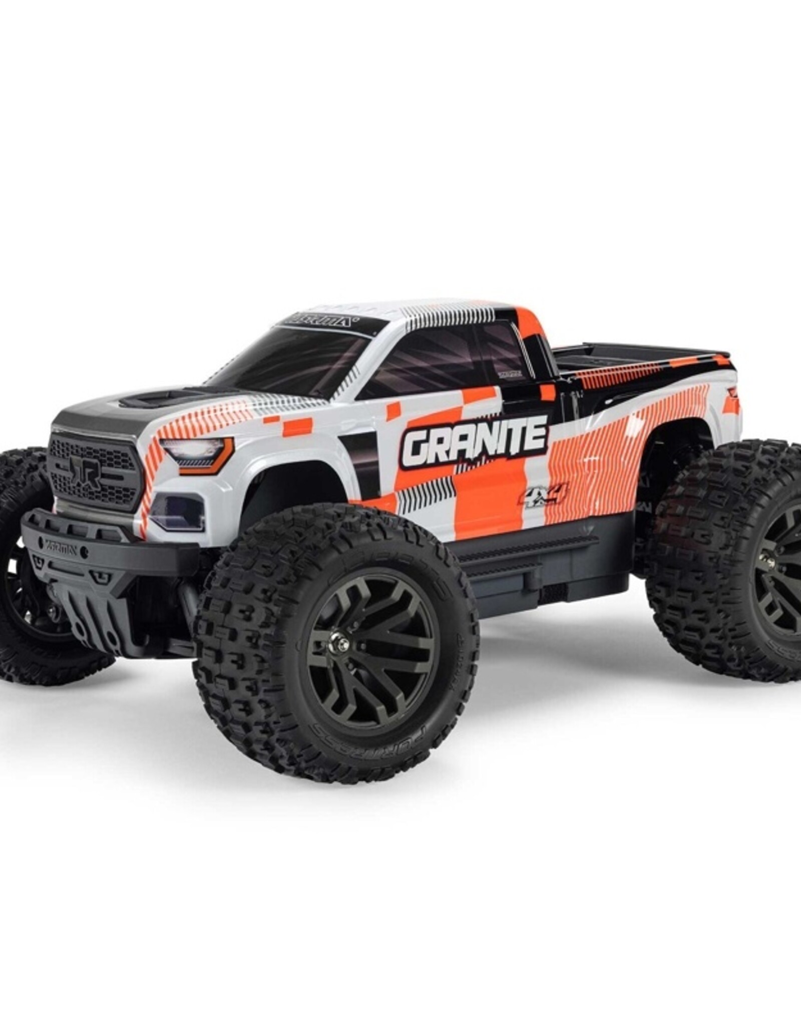 Arrma ARA4202V4T3 1/10 GRANITE MEGA 665 4X4 RTR Brushed Monster Truck, Orange