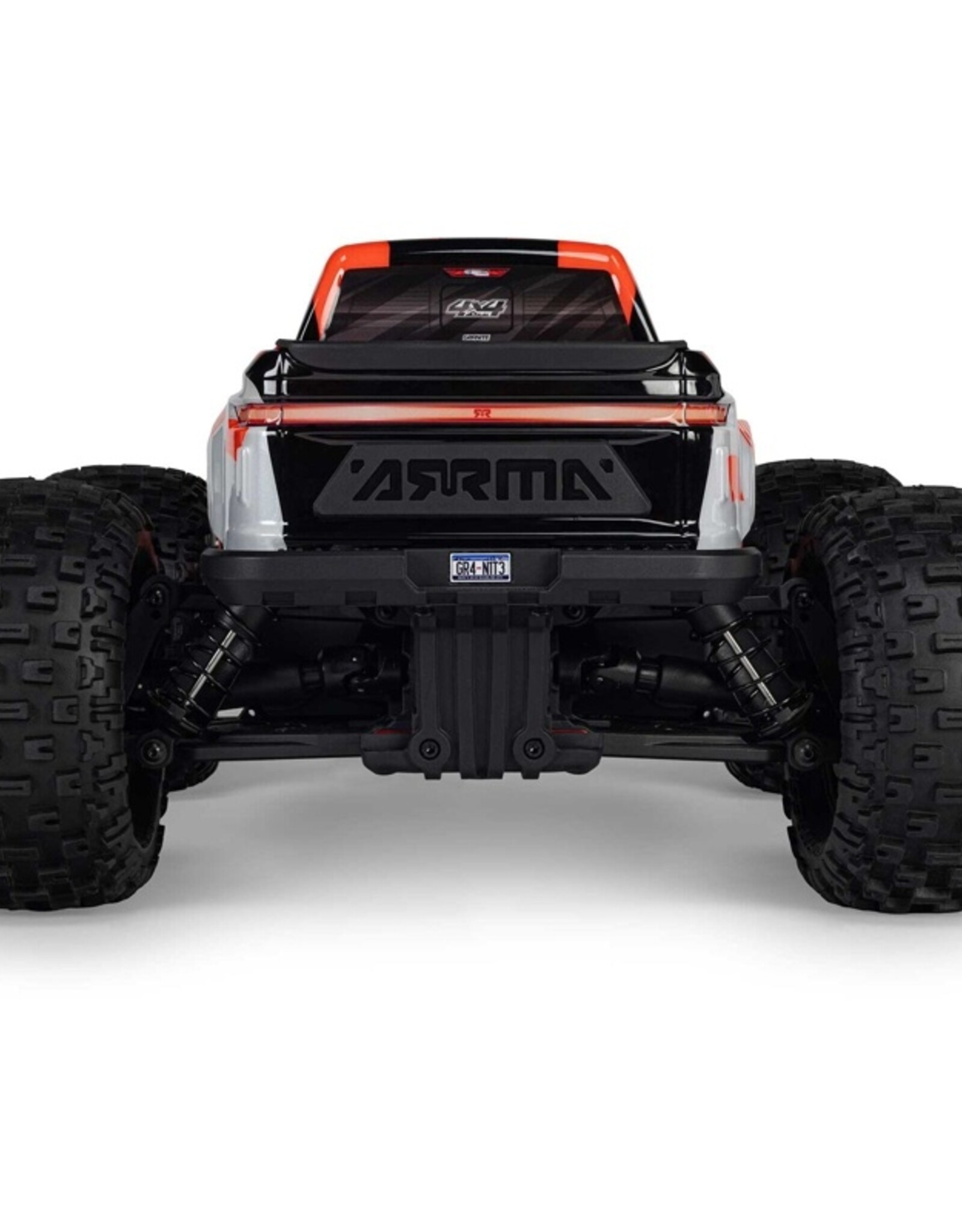 Arrma ARA4202V4T3 1/10 GRANITE MEGA 665 4X4 RTR Brushed Monster Truck, Orange