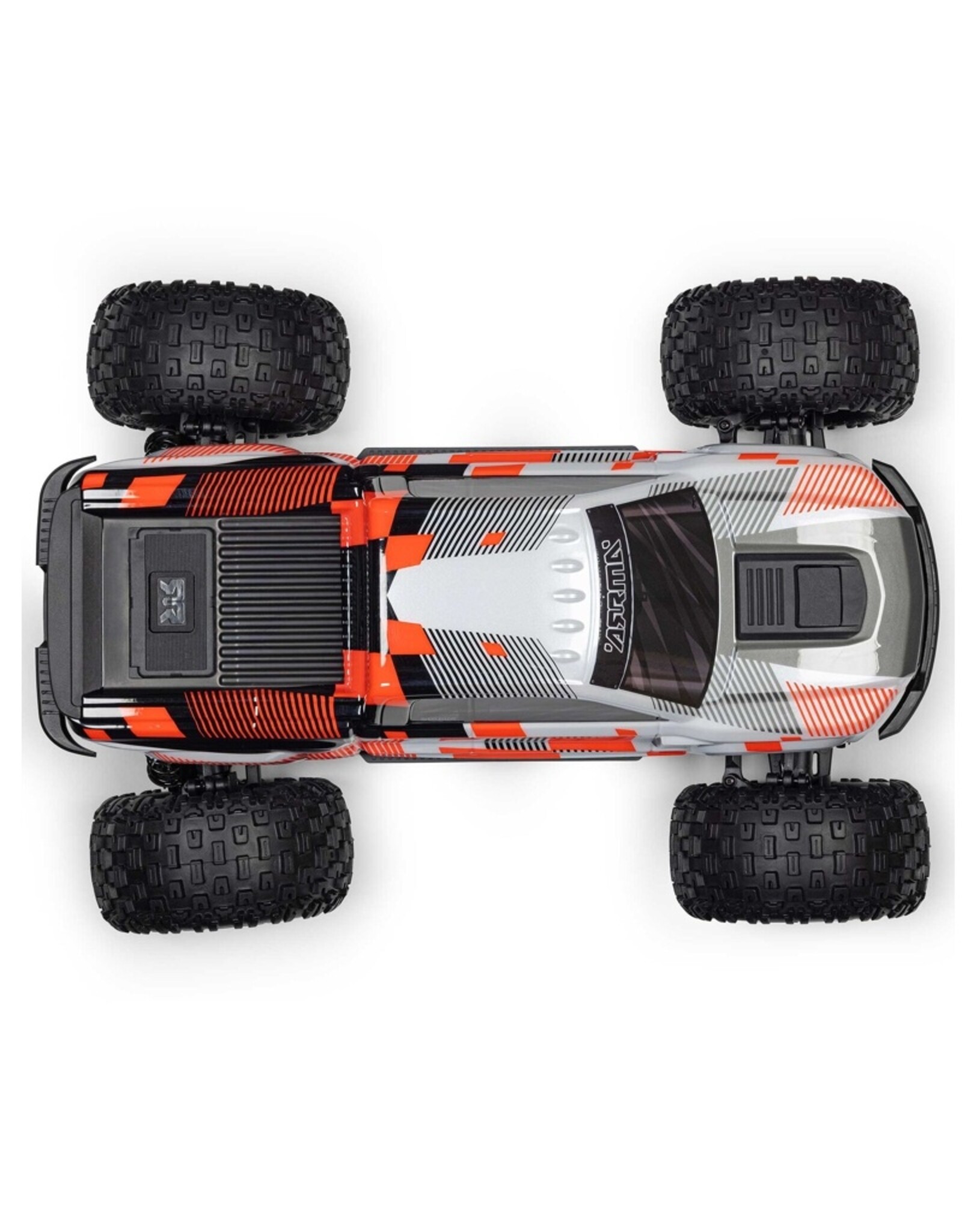 Arrma ARA4202V4T3 1/10 GRANITE MEGA 665 4X4 RTR Brushed Monster Truck, Orange