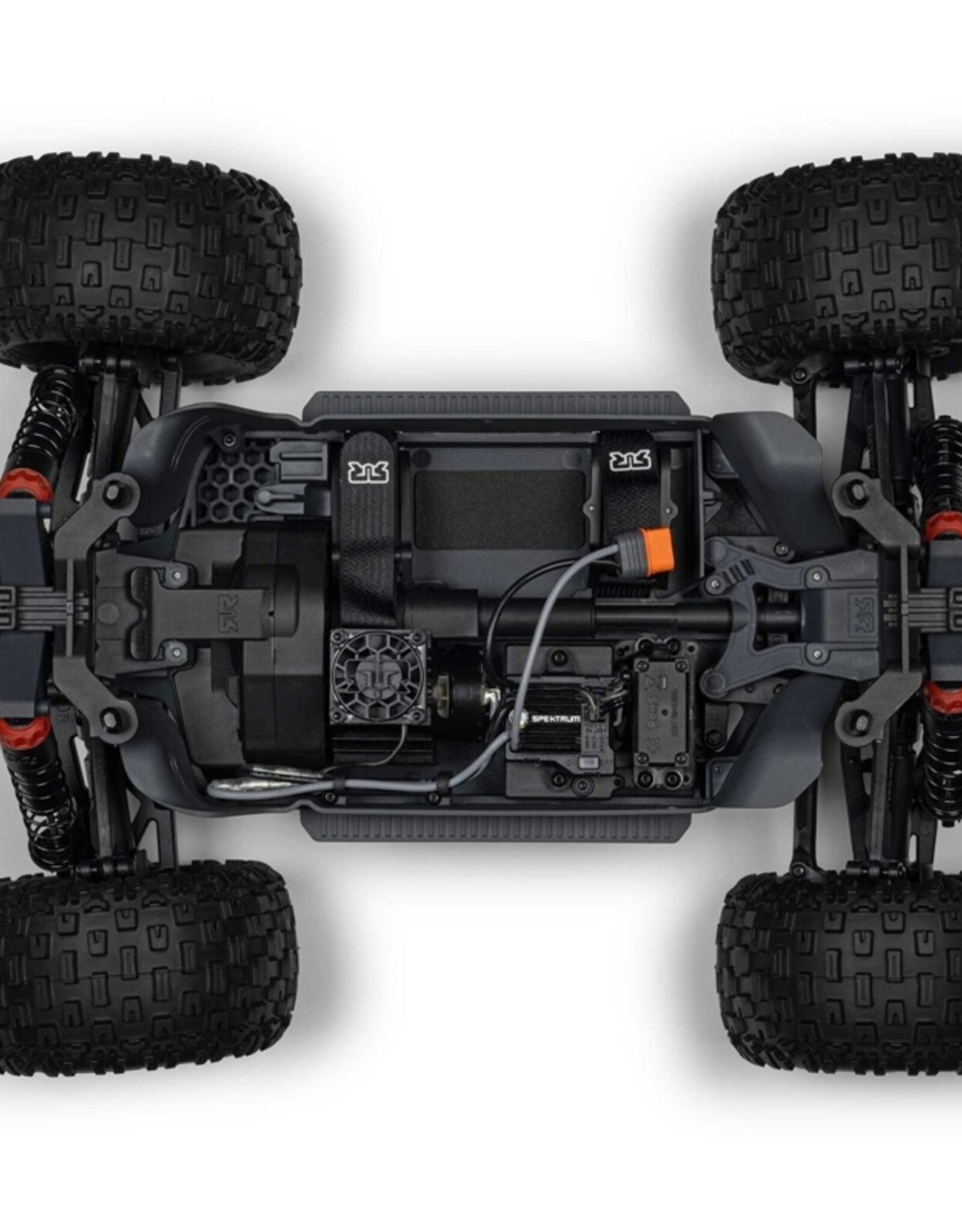 Arrma ARA4202V4T3 1/10 GRANITE MEGA 665 4X4 RTR Brushed Monster Truck, Orange