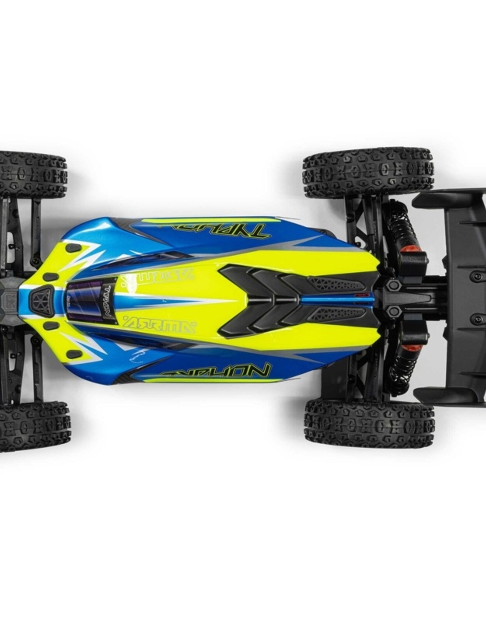 Arrma ARA4206V4T1 1/8 TYPHON MEGA 665 4X4 RTR Brushed Buggy, Blue