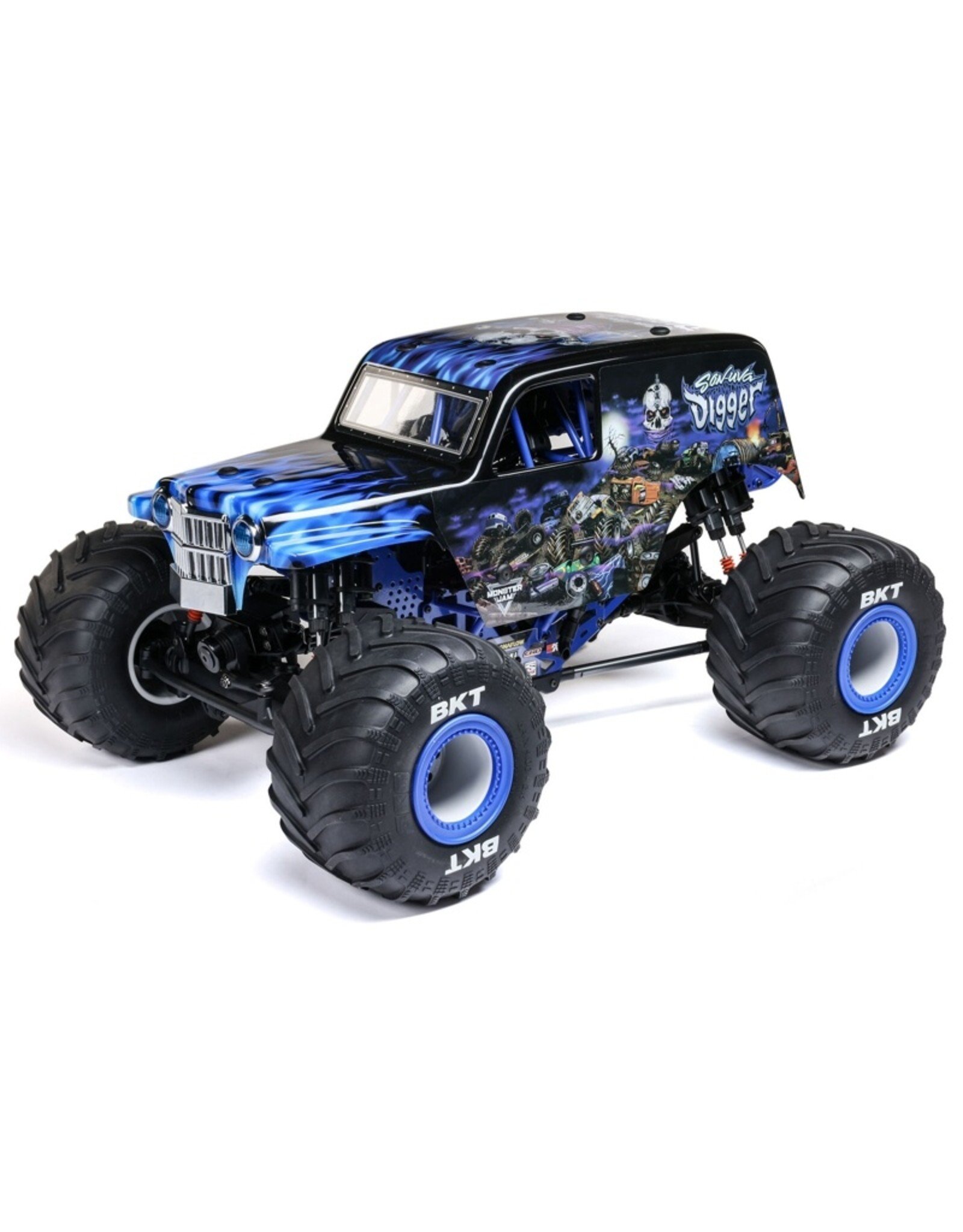 Losi LOS04028T2 1/8 LMT 2.0 Grave Digger 4X4 Solid Axle Brushless Monster Truck RTR,Blue