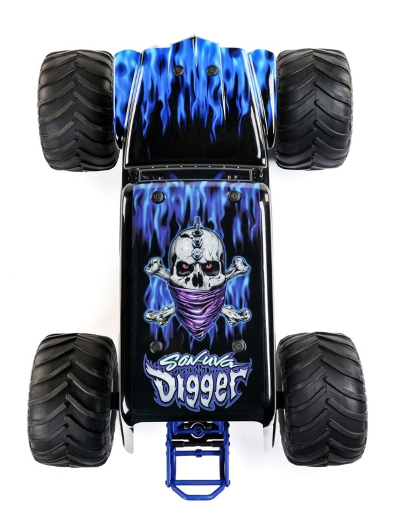 Losi LOS04028T2 1/8 LMT 2.0 Grave Digger 4X4 Solid Axle Brushless Monster Truck RTR,Blue
