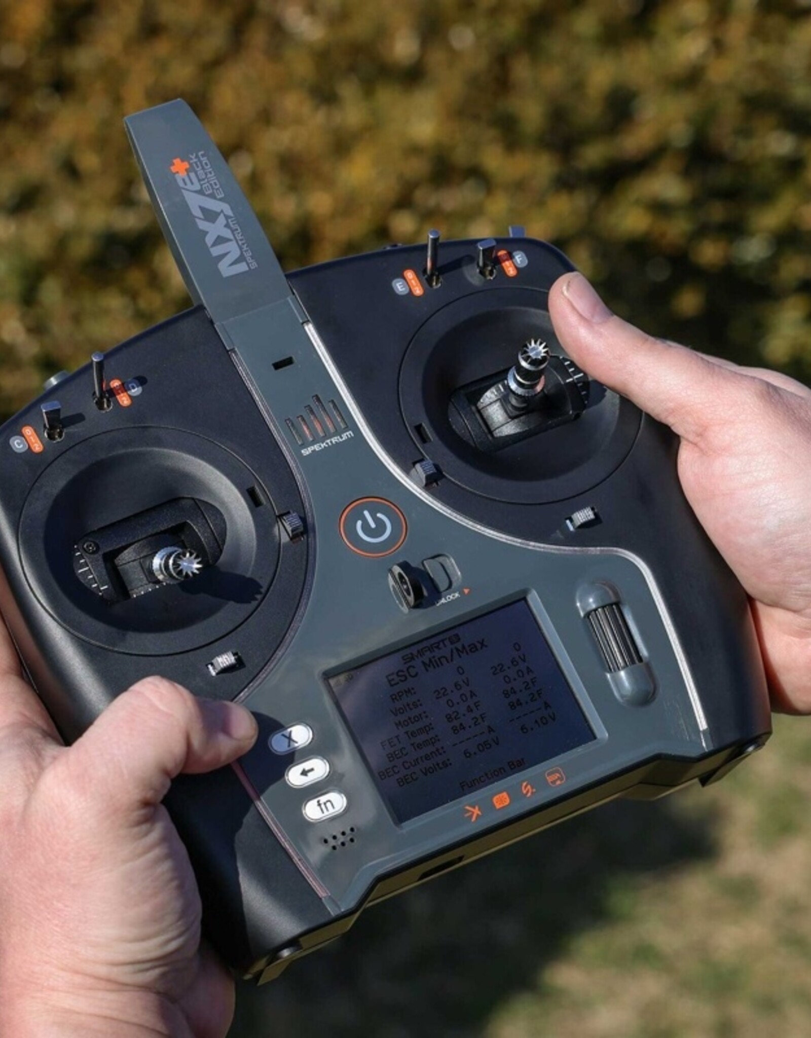 spektrtum SPMR7120 NX7e+ 14-Channel DSMX Transmitter Only, Black Edition