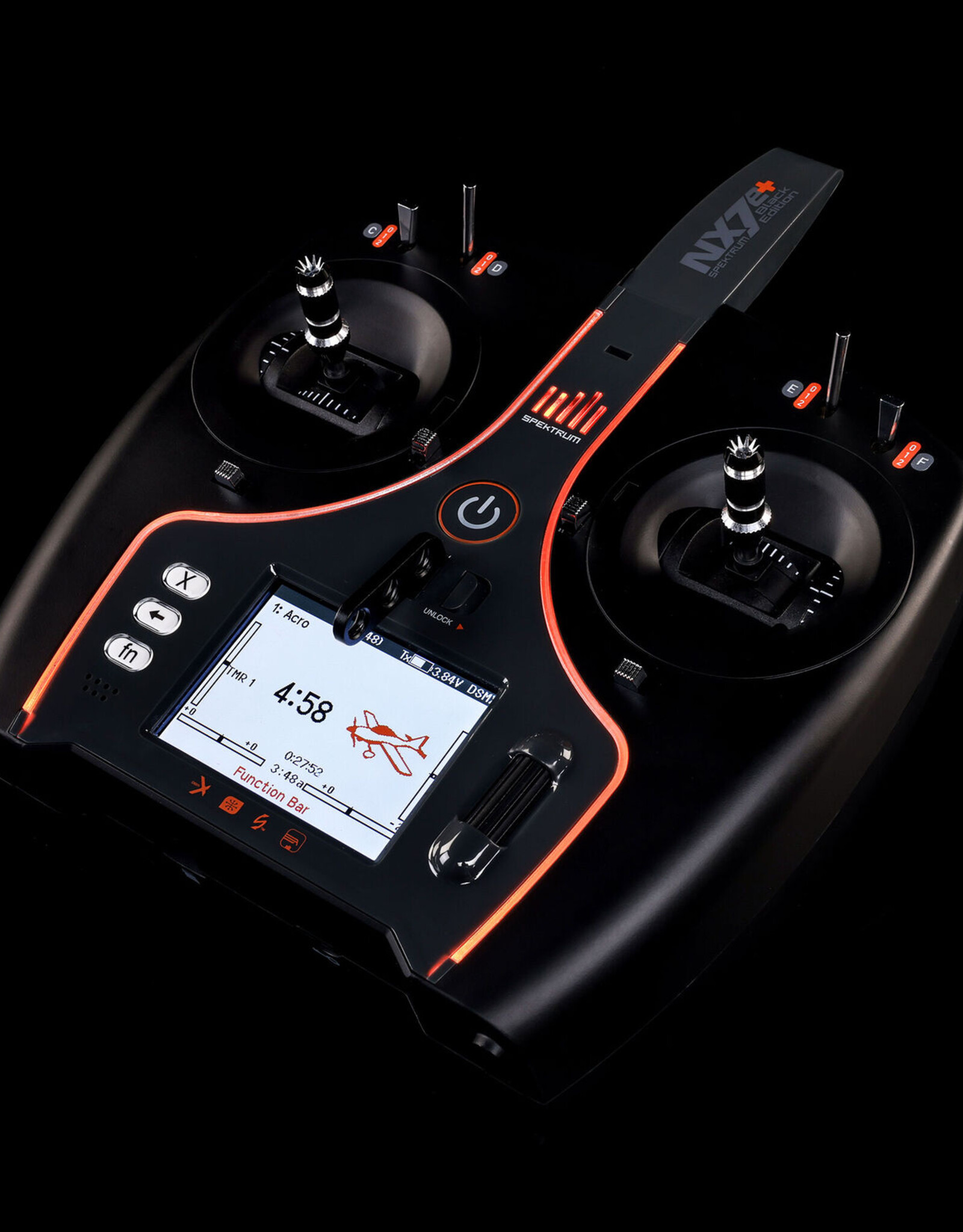 spektrtum SPMR7120 NX7e+ 14-Channel DSMX Transmitter Only, Black Edition