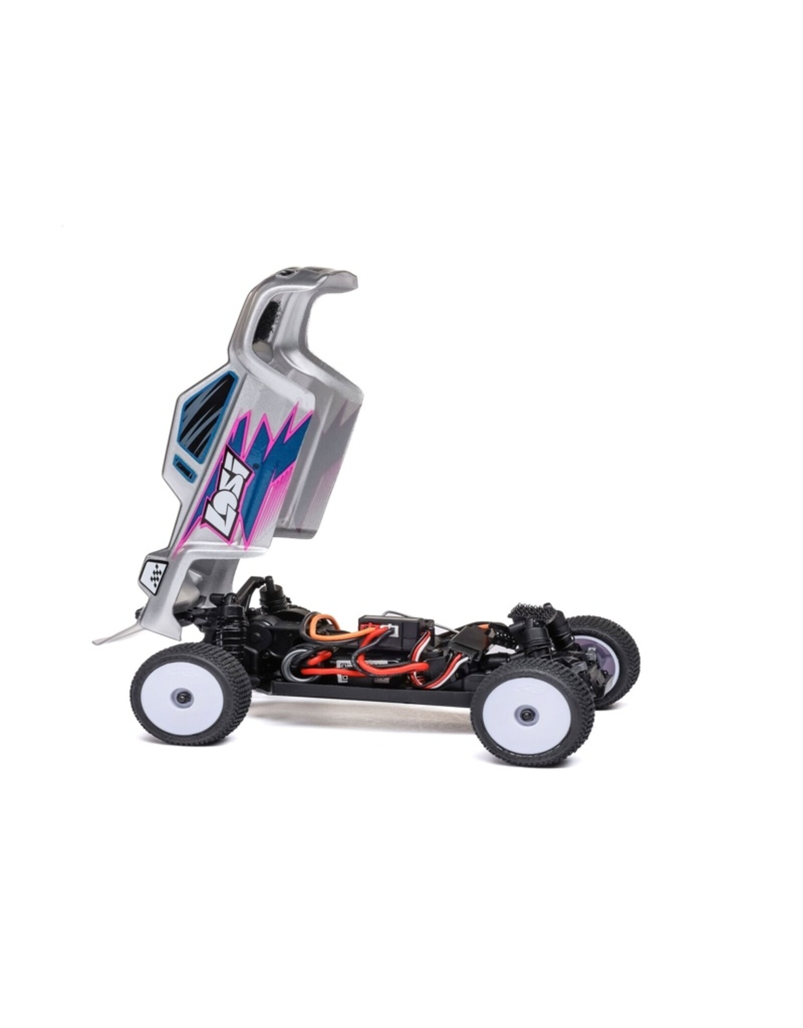 Losi LOS-1392T2 1/28 Micro-T 2S 2WD RTR Stadium Truck (Battery & Charger Included), Silver