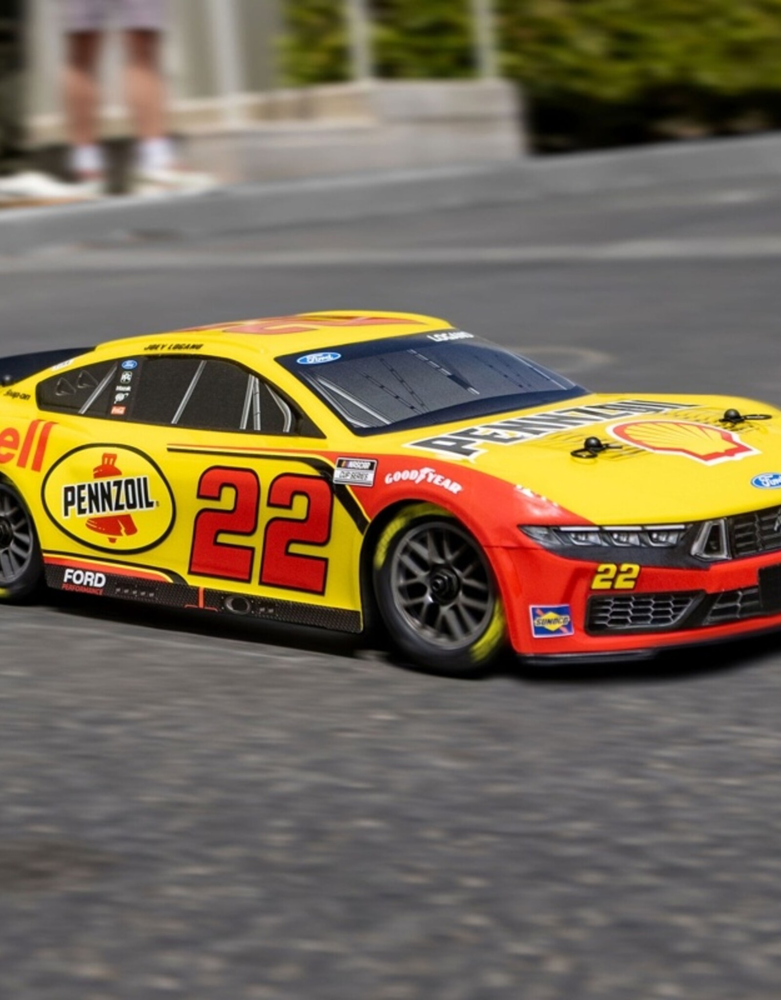 Losi LOS1122522 1/12 NASCAR RC Racecar Joey Logano No. 22 Shell 2025 Ford Mustang 2S AWD RTR Brushed On-Road (Battery & Charger Included)