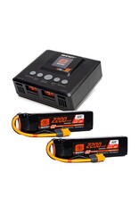 spektrum SPMXPSA500 Smart Powerstage Air Bundle: G2 2200mAh 4S 50C LiPo IC3 & S250 Charger (2)