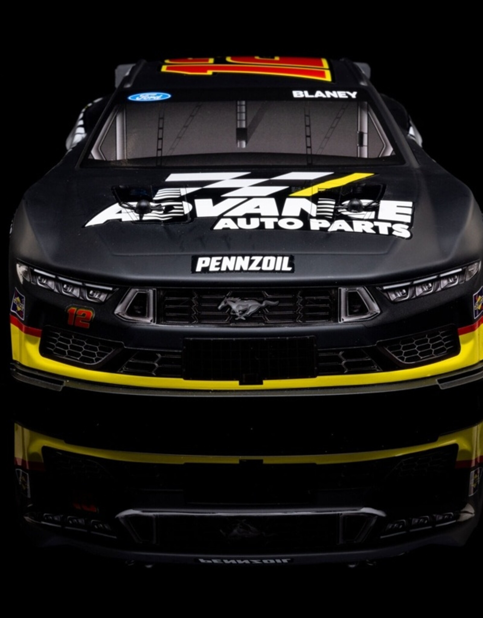 Losi LOS1122512 1/12 NASCAR RC Racecar Ryan Blaney No. 12 Advance Auto 2025 Ford Mustang 2S AWD RTR Brushed On-Road (Battery & Charger Included)