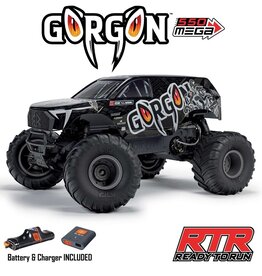 Arrma ARA3230ST3 1/10 GORGON 2WD RTR Brushed Monster Truck, Gun Metal