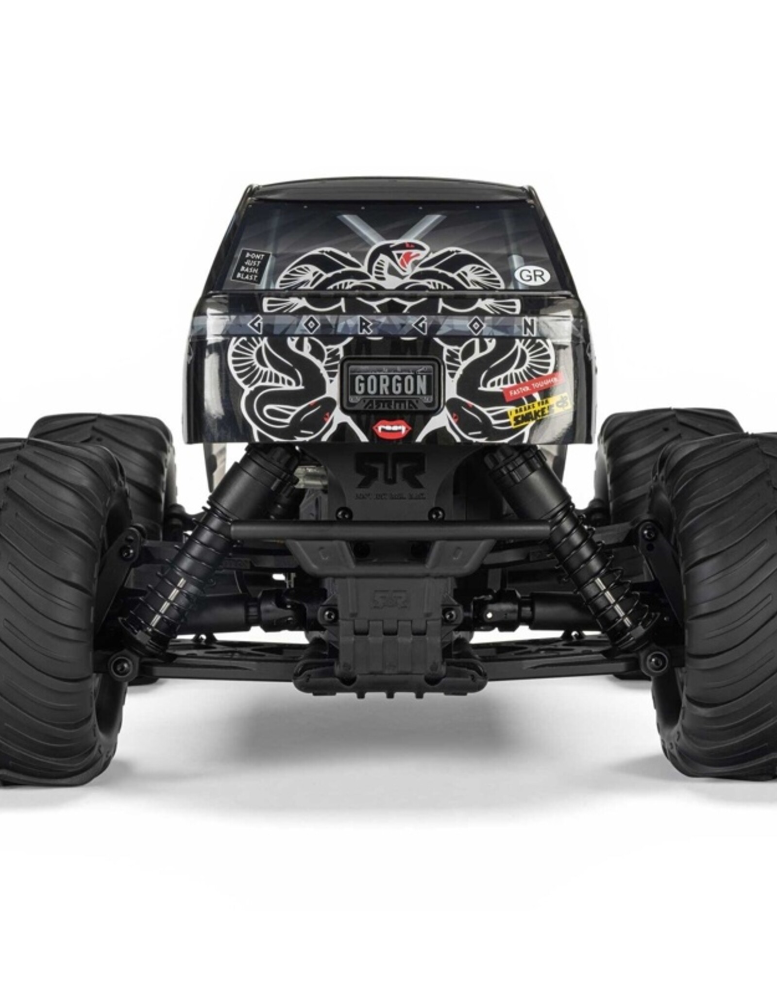 Arrma ARA3230ST3 1/10 GORGON 2WD RTR Brushed Monster Truck, Gun Metal