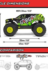 Arrma ARA3230ST4  1/10 GORGON 2WD RTR Brushed Monster Truck , Purple