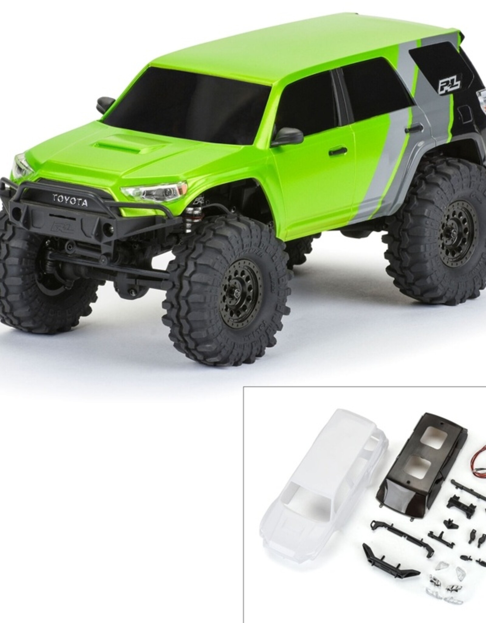 Pro-Line Racing PRO362100 1/24 2023 Toyota 4Runner TRD Pro White Hard Body Unassembled: SCX24