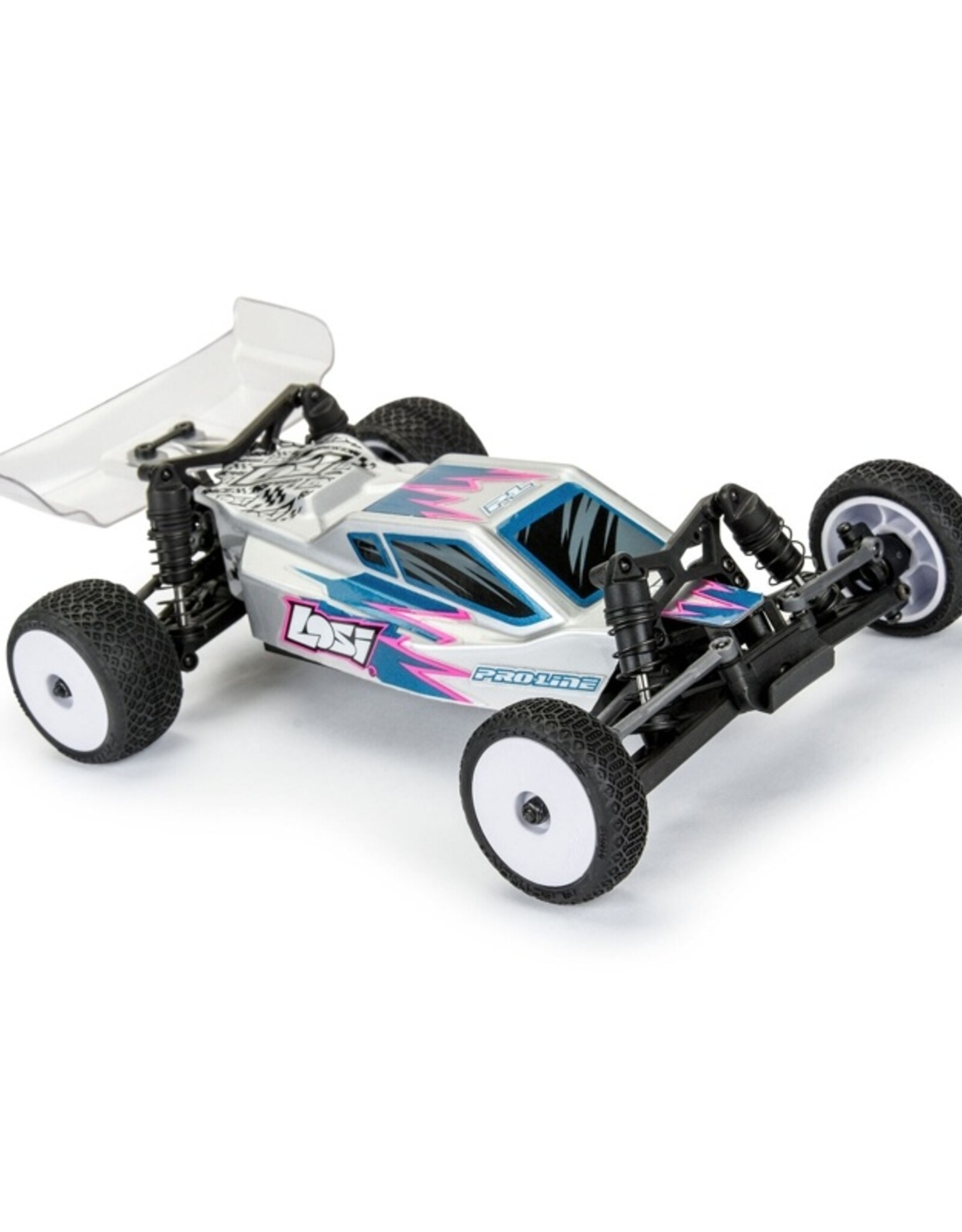 Proline Racing PRO1031413 1/24 Electron 2.0 Buggy F/R Tires Mounted 7mm White (4): Micro-B