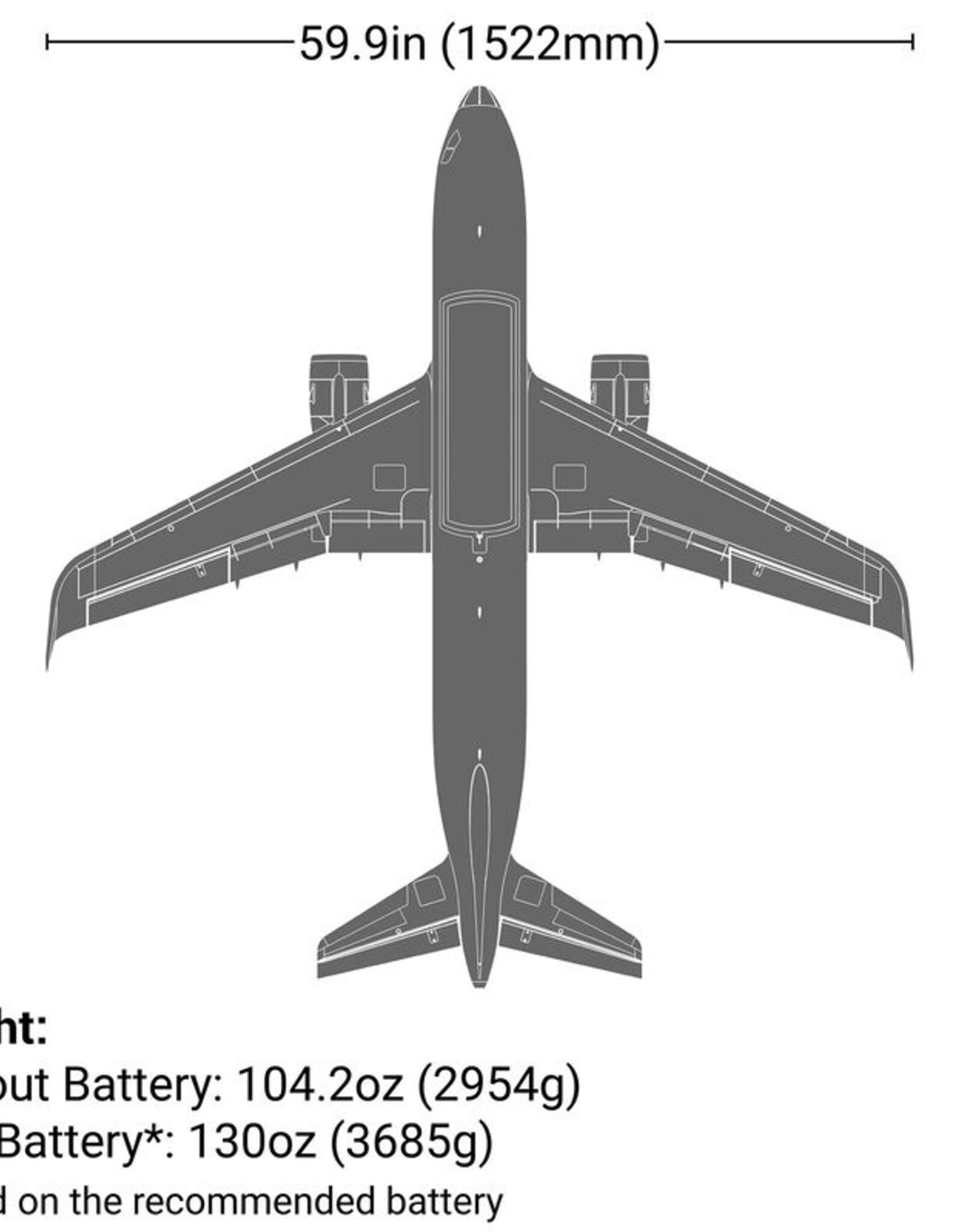 eflite EFL-1493 Airbus A320neo Twin 64mm EDF BNF Basic with AS3X+ and SAFE Select