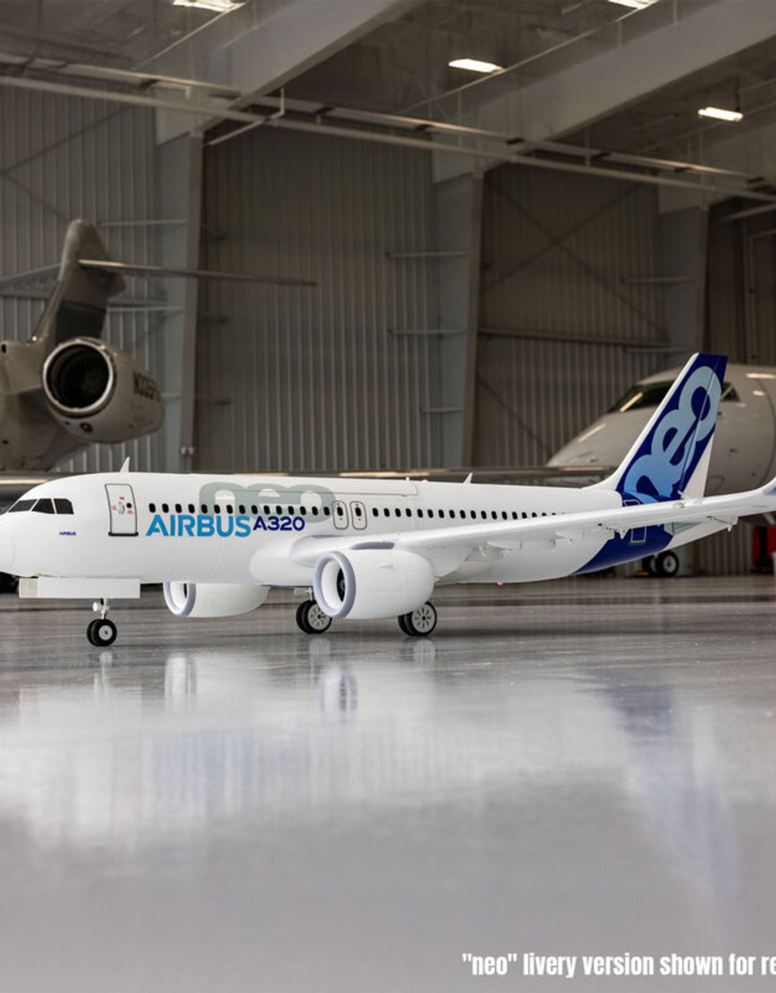 eflite EFL-1495 Airbus A320neo Twin 64mm EDF BNF Basic with AS3X+ and SAFE Select, Base White