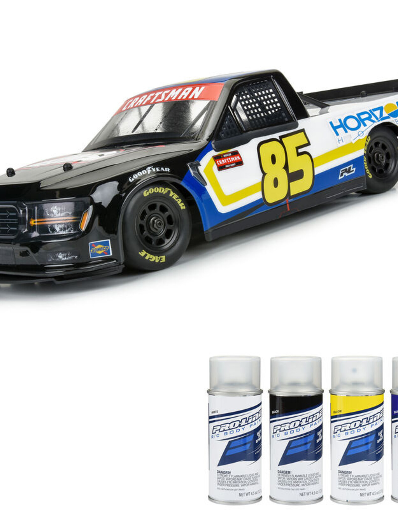 Proline PRO365400 Pre-Cut 2024 Ford F-150 NASCAR Truck Series Clear Body for Losi NASCAR Racecar