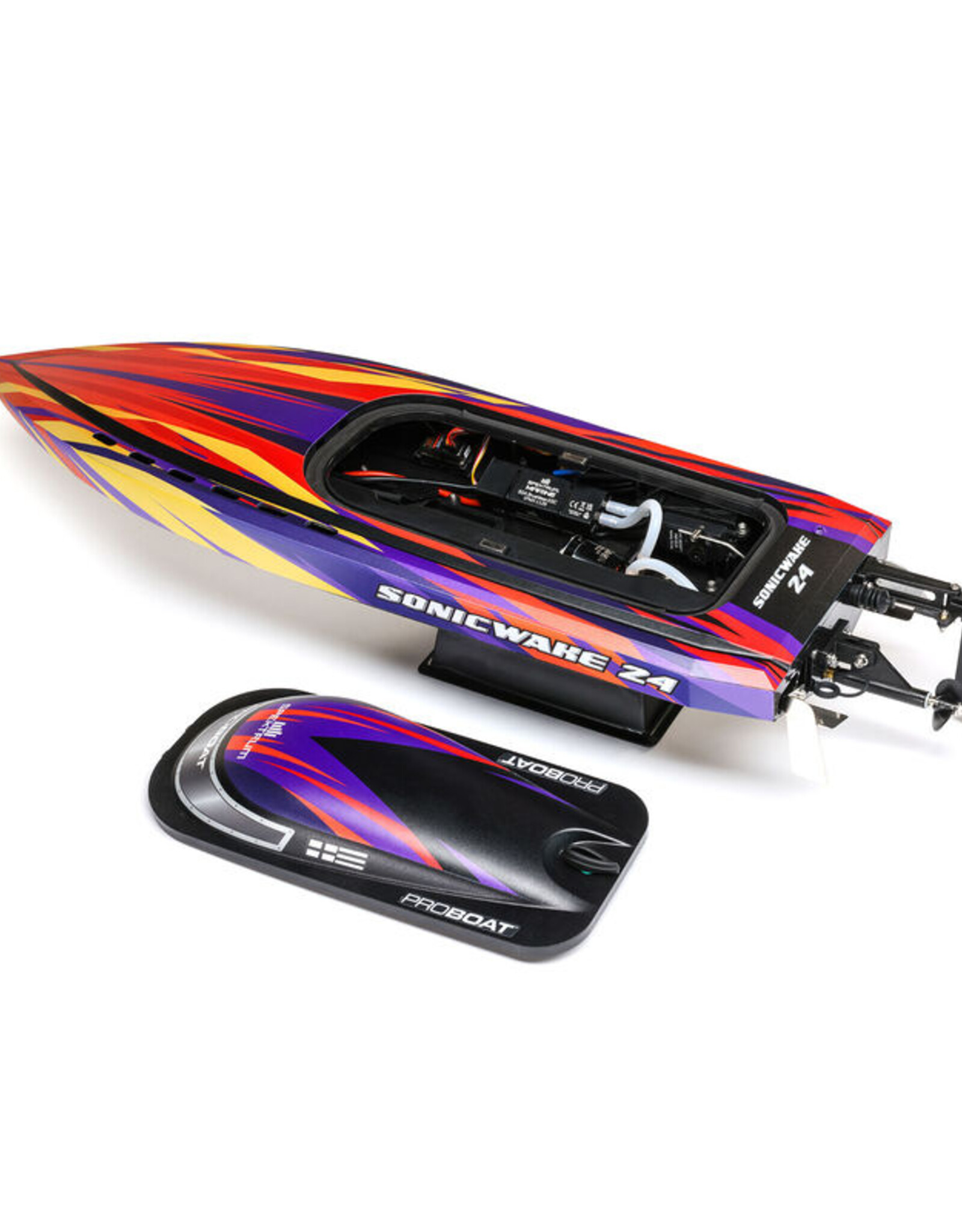 PRB ProBoat PRB-1992T1 Sonicwake 24" Self-Righting Brushless Deep-V RTR (Battery & Charger Included), Red