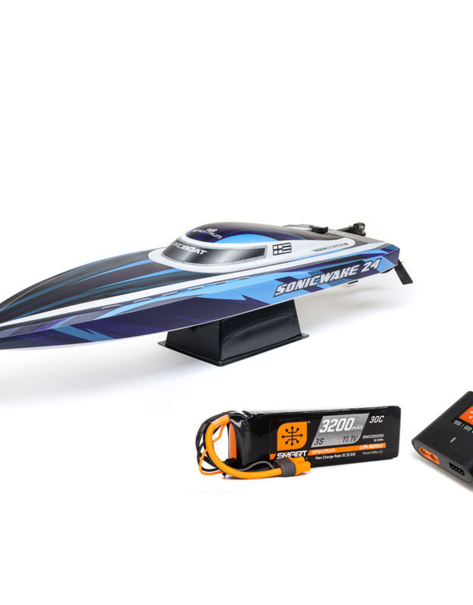 PRB ProBoat PRB-1992T2 Sonicwake 24" Self-Righting Brushless Deep-V RTR (Battery & Charger Included), Blue