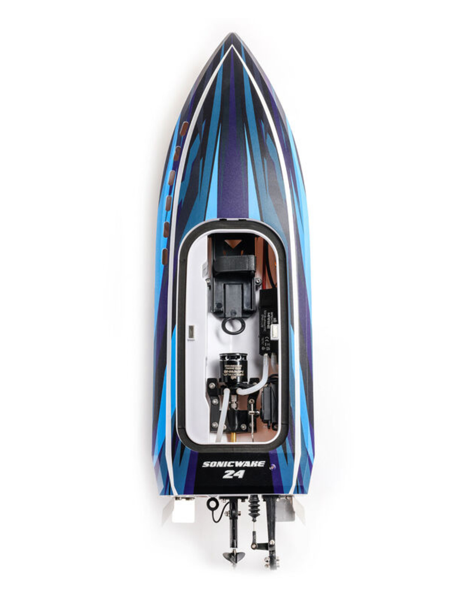 PRB ProBoat PRB-1992T2 Sonicwake 24" Self-Righting Brushless Deep-V RTR (Battery & Charger Included), Blue