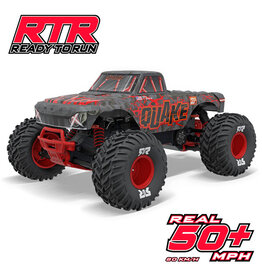 Arrma ARA3537T1 1/10 QUAKE 223S DSC 2WD RTR Brushless Monster Truck, Red