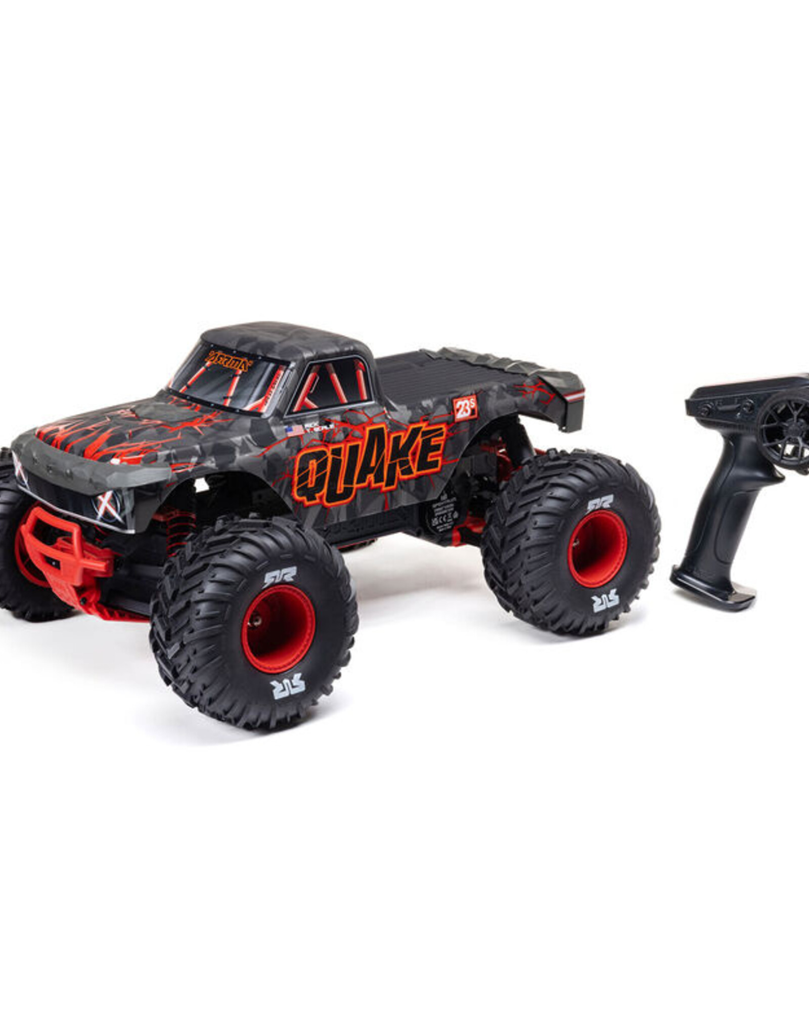 Arrma ARA3537T1 1/10 QUAKE 223S DSC 2WD RTR Brushless Monster Truck, Red