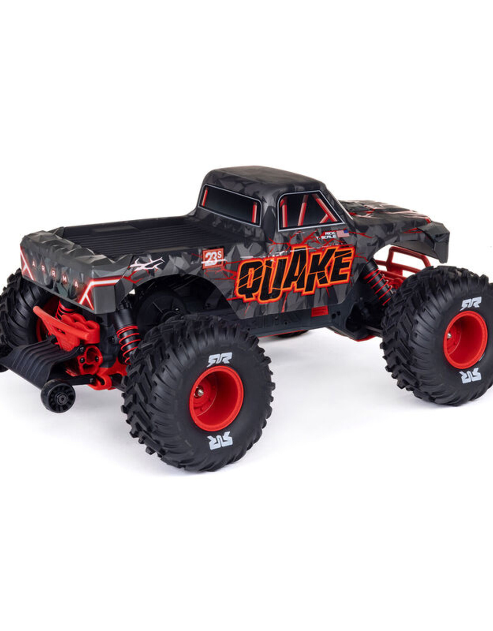 Arrma ARA3537T1 1/10 QUAKE 223S DSC 2WD RTR Brushless Monster Truck, Red