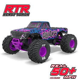 Arrma ARA3537T3 1/10 QUAKE 223S DSC 2WD RTR Brushless Monster Truck, Purple