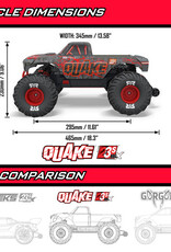 Arrma ARA3537T3 1/10 QUAKE 223S DSC 2WD RTR Brushless Monster Truck, Purple