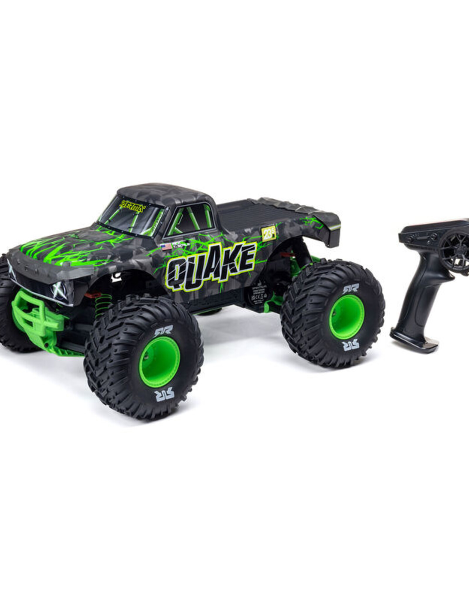 Arrma ARA3537T2 1/10 QUAKE 223S DSC 2WD RTR Brushless Monster Truck, Green