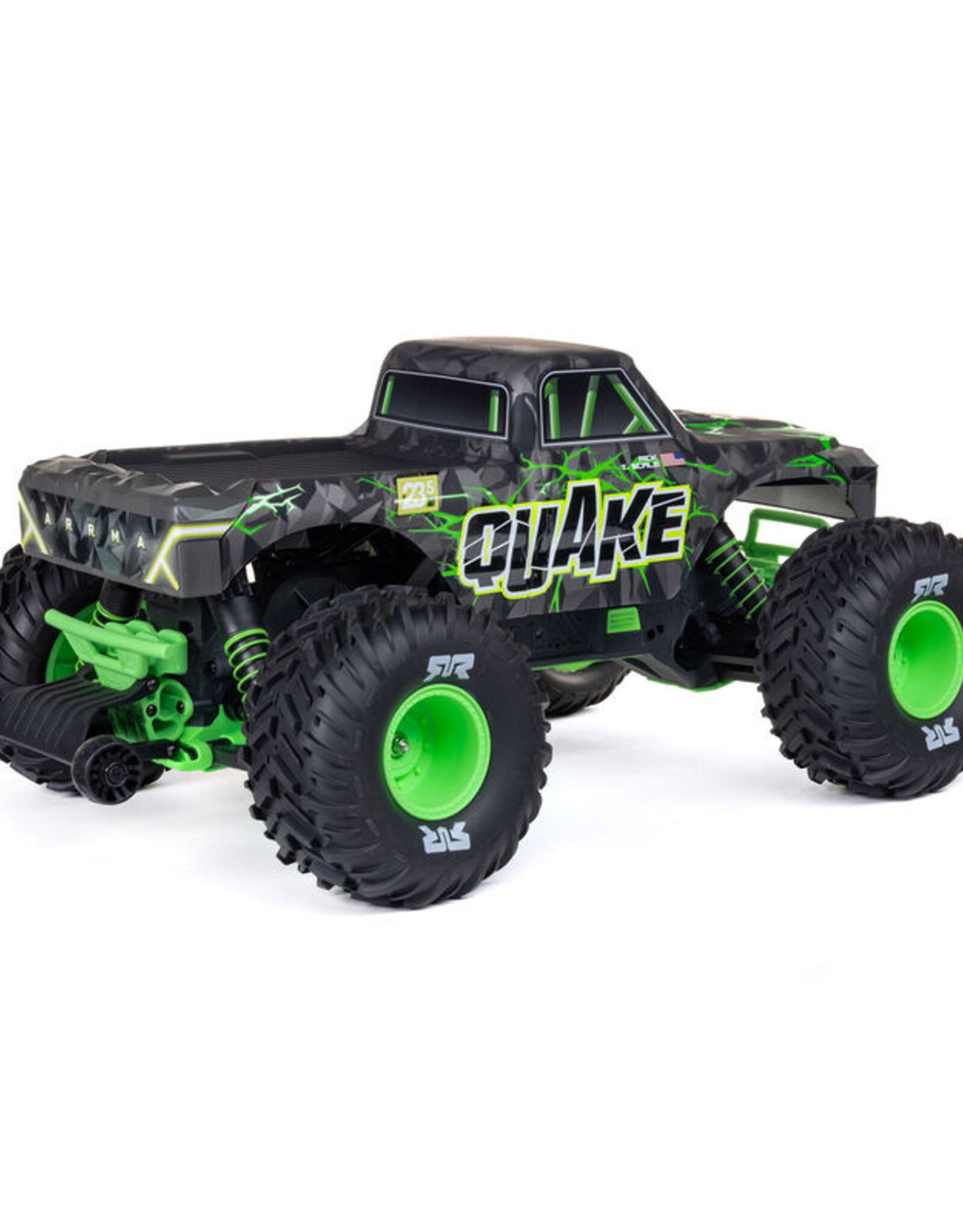 Arrma ARA3537T2 1/10 QUAKE 223S DSC 2WD RTR Brushless Monster Truck, Green