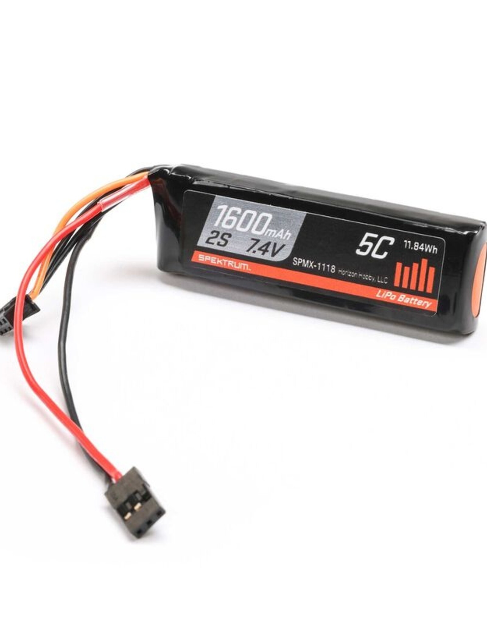 SPECKTRUM SPMX-1118 7.4V 1600mAh 2S 5C Receiver LiPo Battery