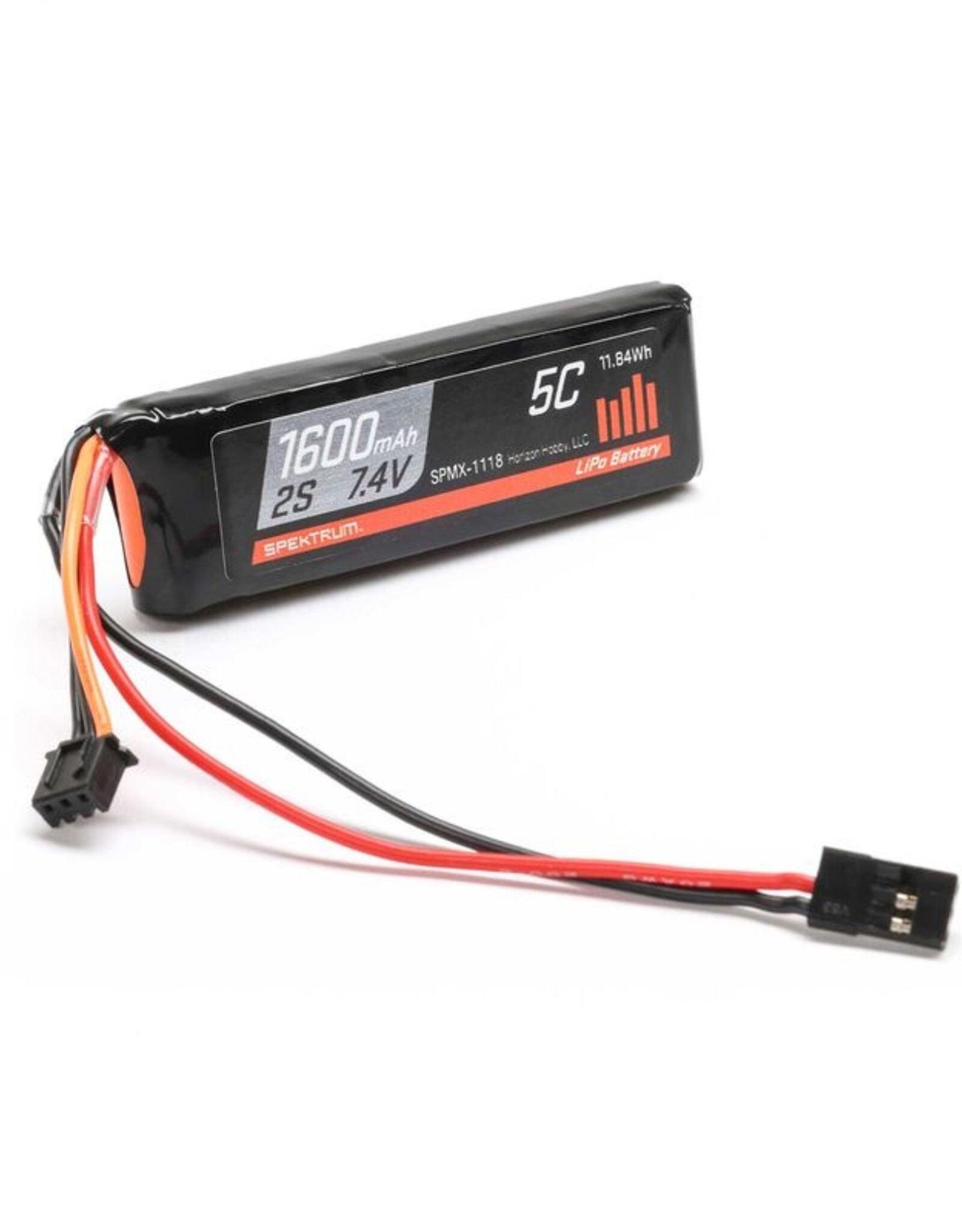 SPECKTRUM SPMX-1118 7.4V 1600mAh 2S 5C Receiver LiPo Battery