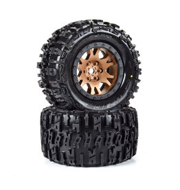 Proline Racing Limited Edition Trencher Pro-Loc F/R Mounted 24mm Bronze Impulse (2): X-MAXX