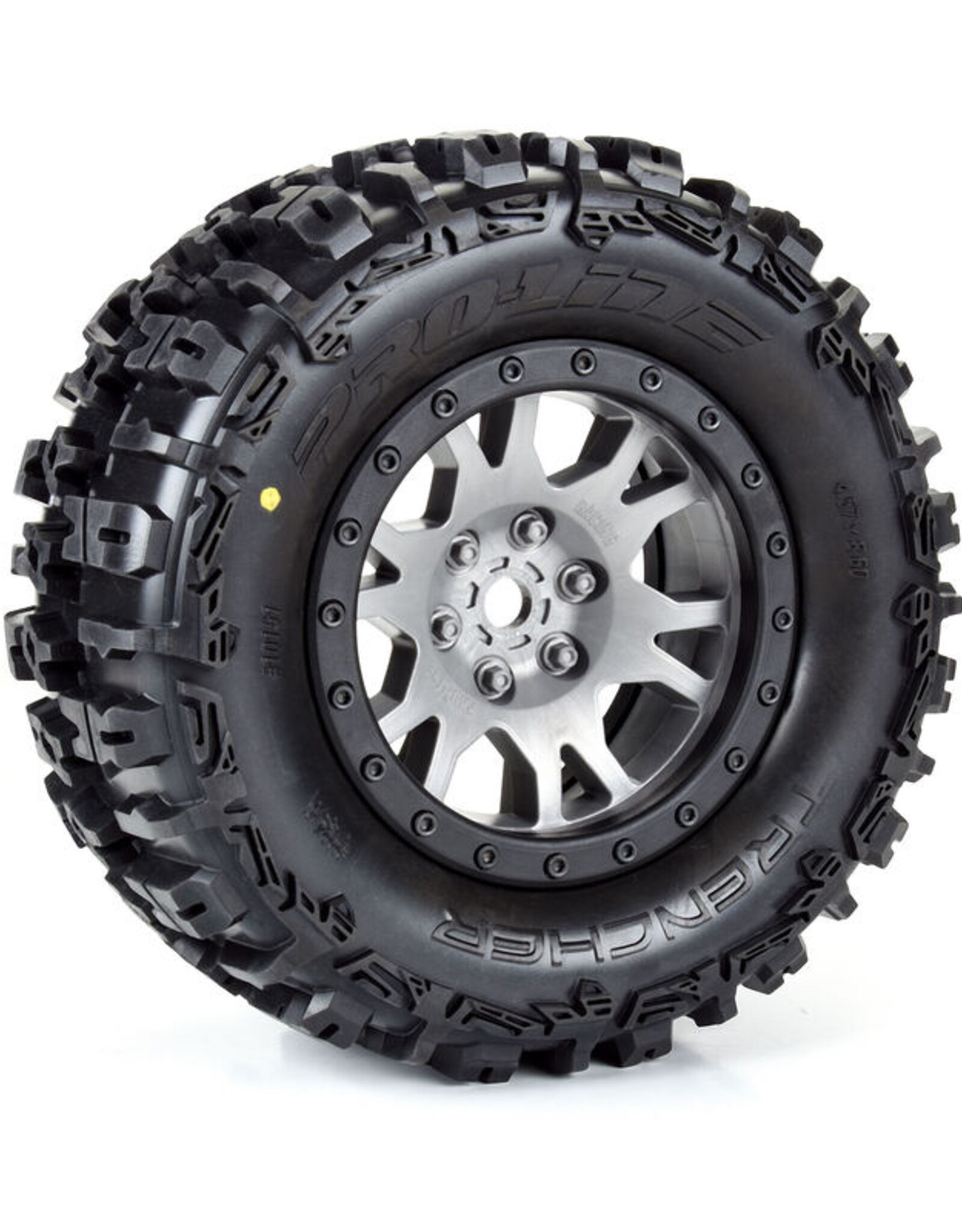 Proline Racing PRO1015114 Limited Edition Trencher Pro-Loc F/R Mounted 24mm Gray/Black Impulse (2): X-MAXX