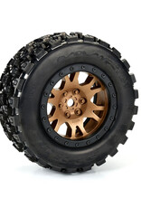 Proline Racing PRO1013115 Limited Edition Badlands MX43 Pro-Loc F/R Mounted 24mm Bronze/Black Impulse (2): X-MAXX