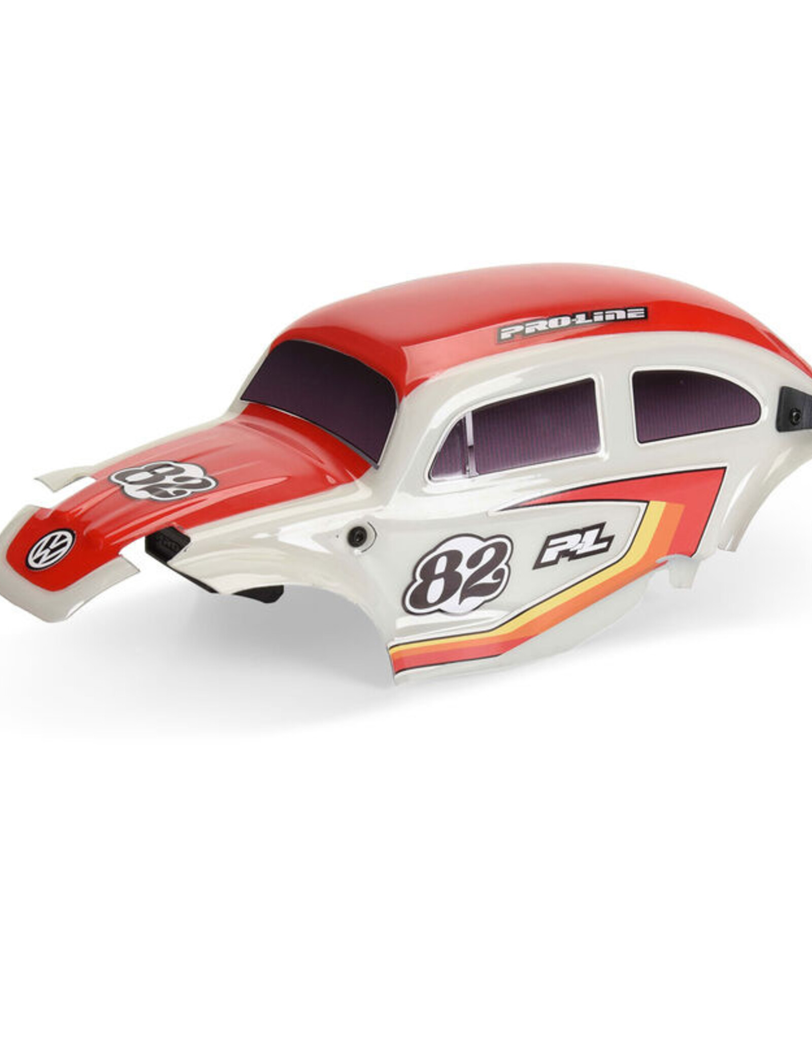 Proline Racing PRO368000T2  Class 1 VW Bug Race Body Kit (Red) & Flat Iron M/T Tires Mounted (4)