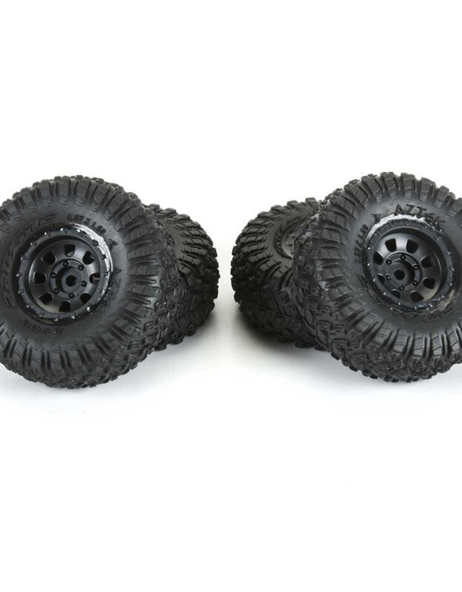 Pro-Line Racing PRO1031910 1/30 Aztek Front/Rear Mounted Black Clobber (4): Axial SCX30