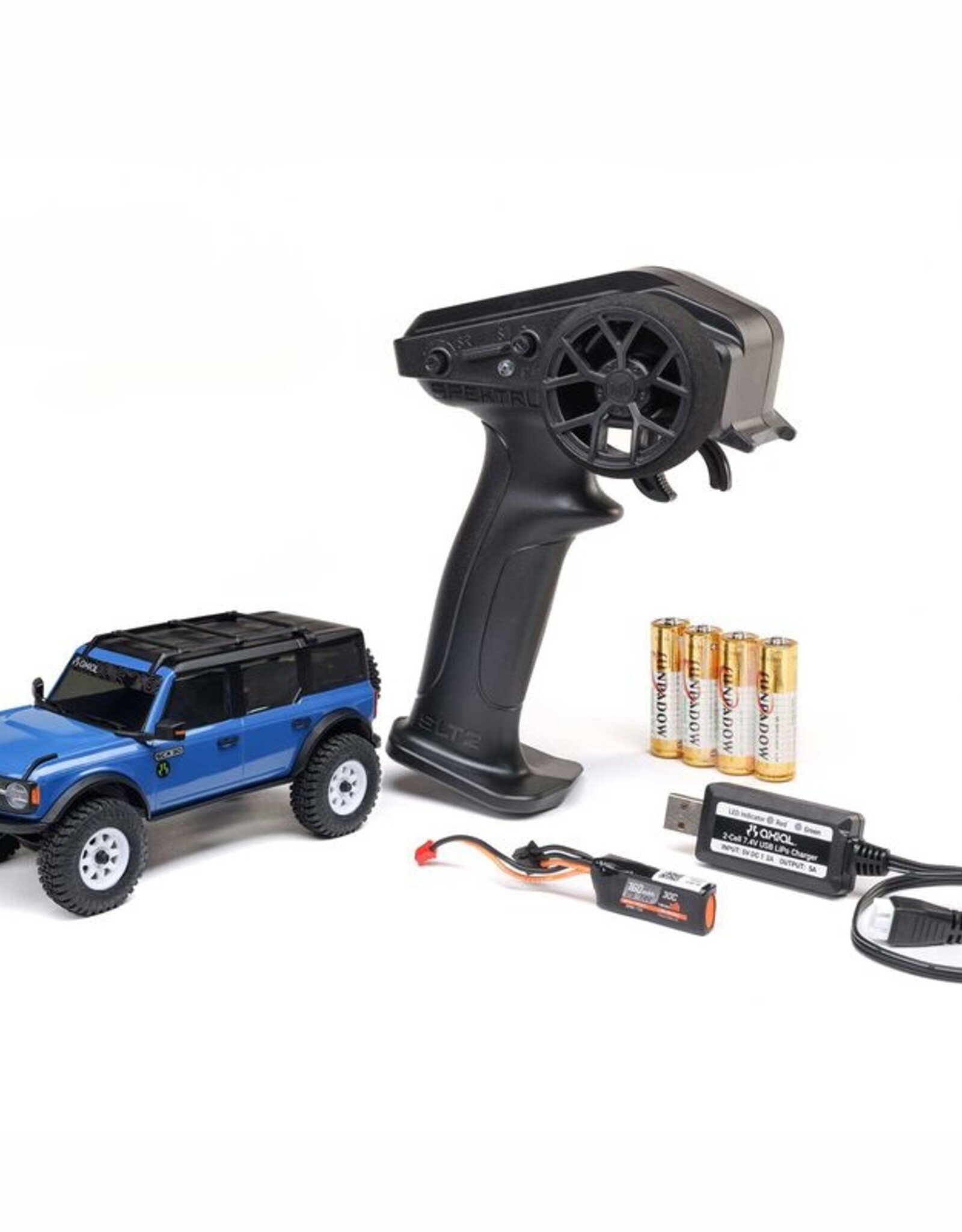 Axial AXI-2048T1  1/30 SCX30 Ford Bronco 4X4 RTR Brushed Rock Crawler (Battery & Charger Included), Blue