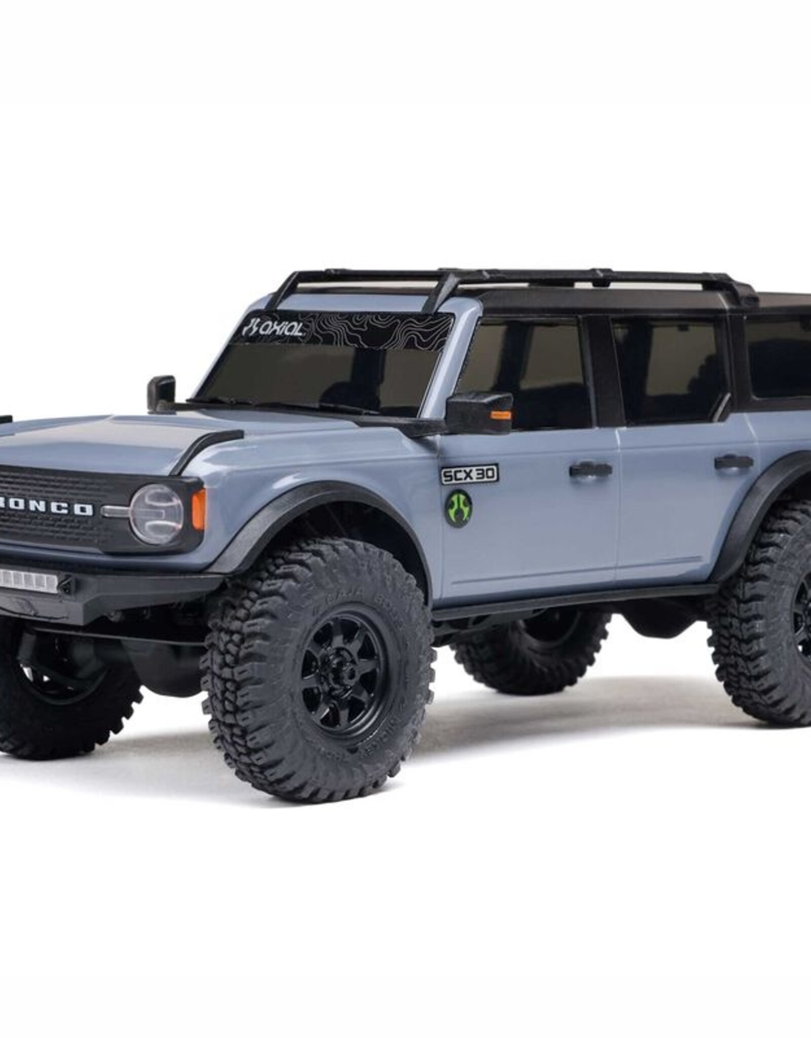 Axial AXI-2048T2  1/30 SCX30 Ford Bronco 4X4 RTR Brushed Rock Crawler (Battery & Charger Included), Gray