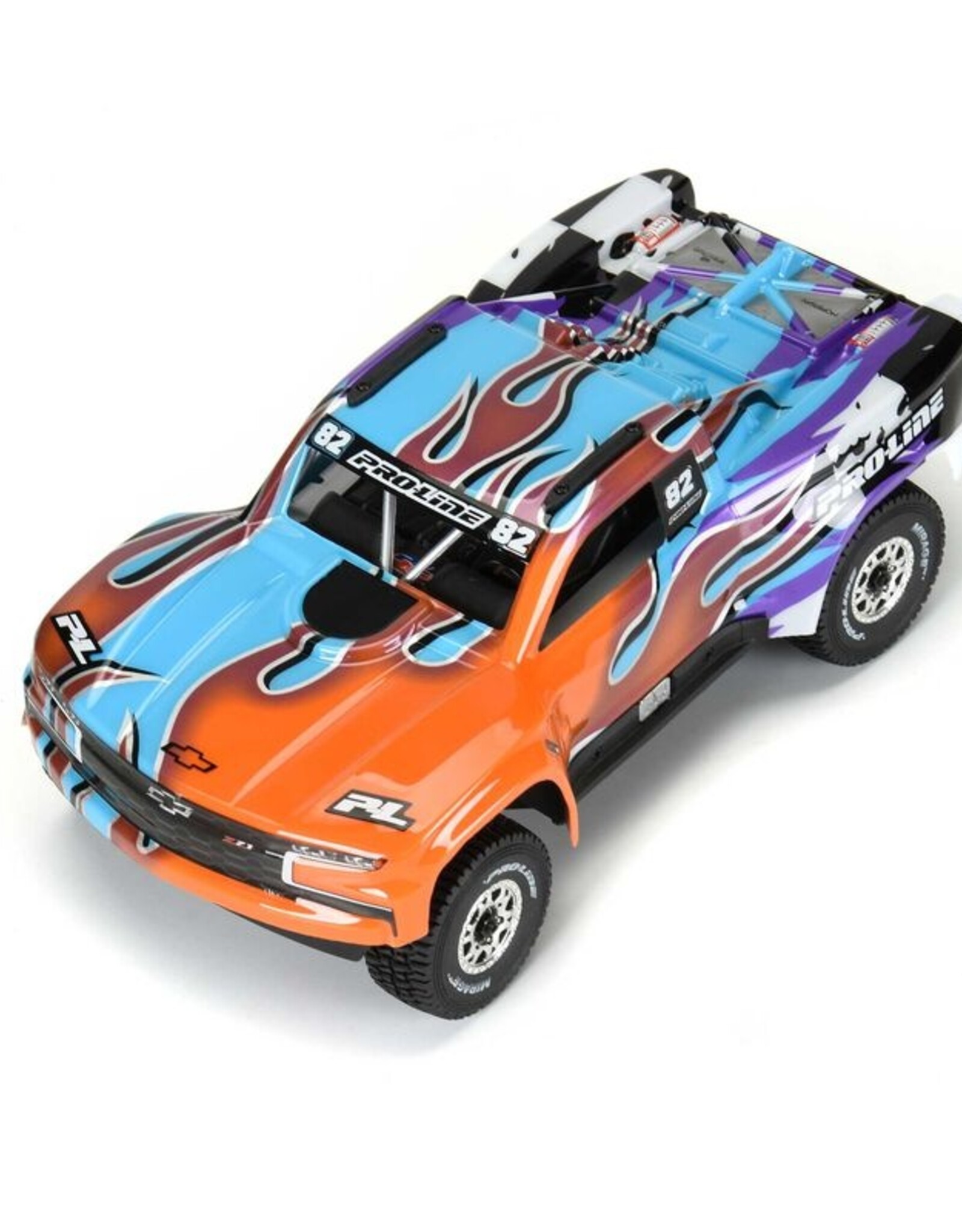 Proline Racing PRO367522  1/16 Limited Edition Chevy Trophy Truck Body for MOJAVE GROM, Fire and Ice (Pink/Aqua)