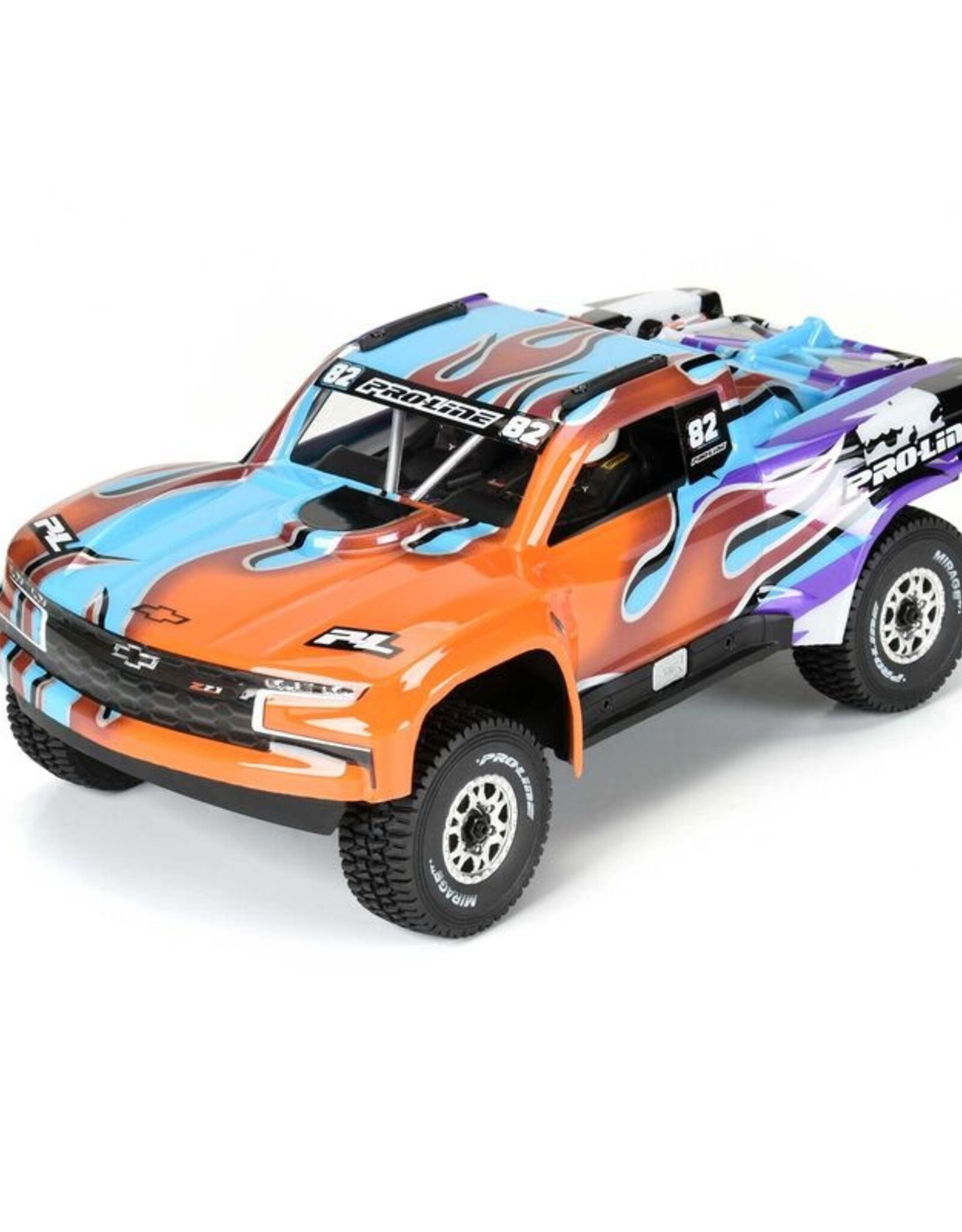 Proline Racing PRO367522  1/16 Limited Edition Chevy Trophy Truck Body for MOJAVE GROM, Fire and Ice (Pink/Aqua)