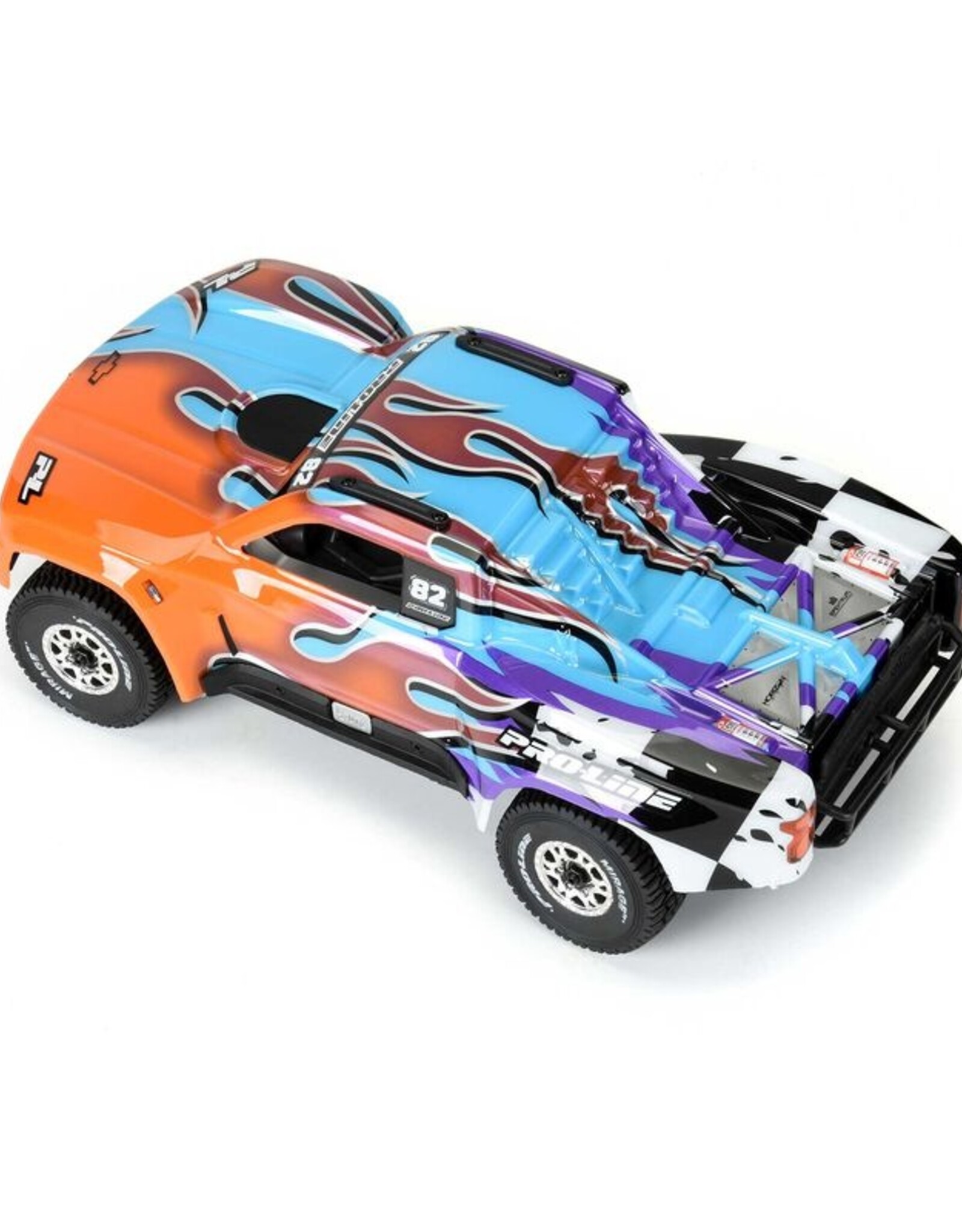 Proline Racing PRO367522  1/16 Limited Edition Chevy Trophy Truck Body for MOJAVE GROM, Fire and Ice (Pink/Aqua)