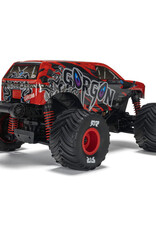 Arrma  ARA2130T2 1/16 GORGON GROM 4X4 RTR Brushed Monster Truck (Battery & Charger Included), Red