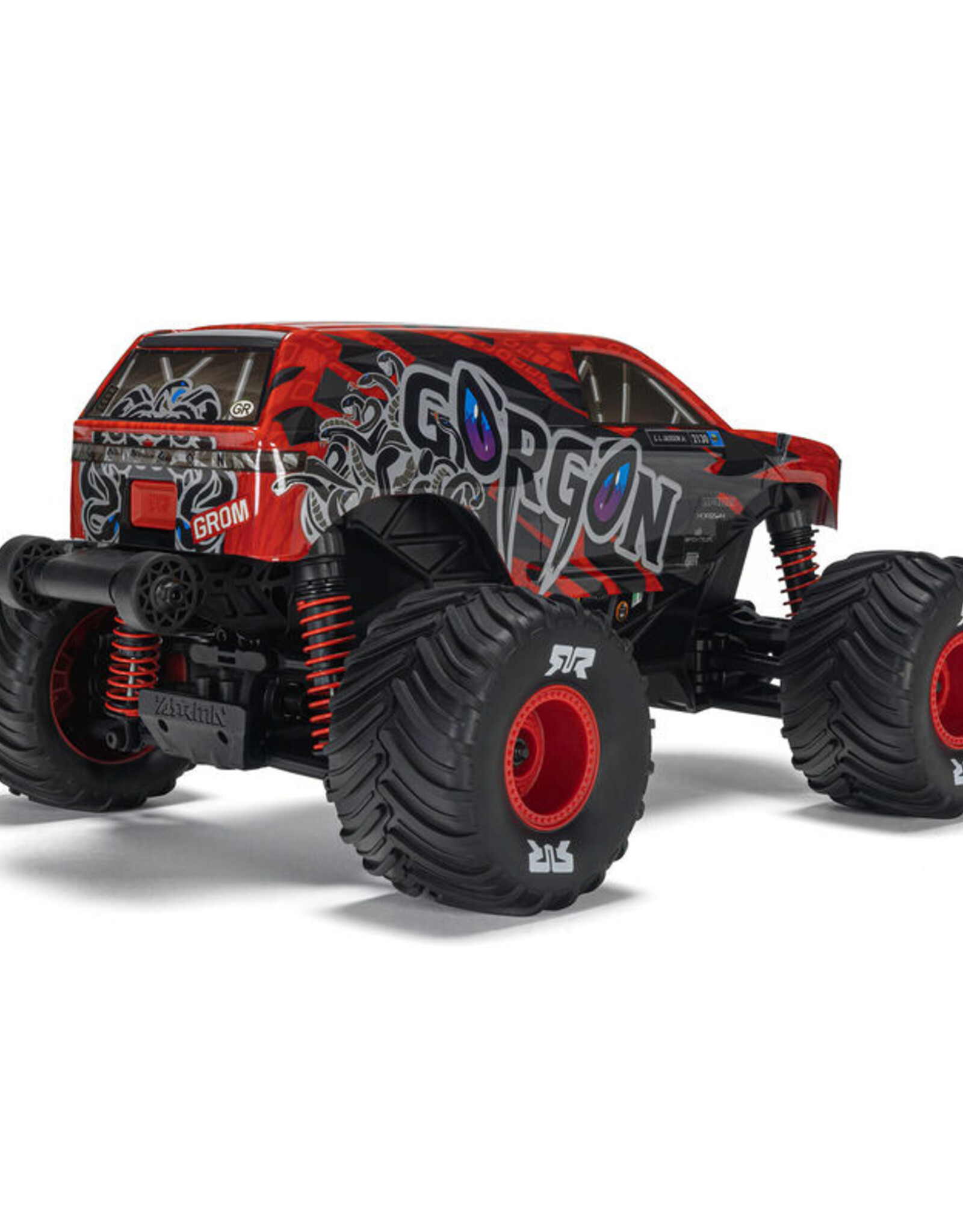 Arrma  ARA2130T2 1/16 GORGON GROM 4X4 RTR Brushed Monster Truck (Battery & Charger Included), Red