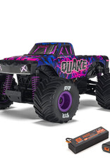 Arrma ARA2137T3  1/16 QUAKE GROM 4X4 RTR Brushed Monster Truck (Battery & Charger Included), Purple
