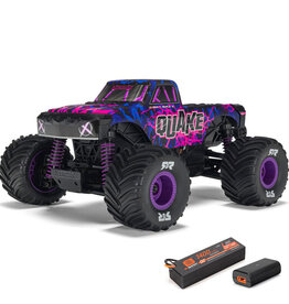 Arrma ARA2137T3  1/16 QUAKE GROM 4X4 RTR Brushed Monster Truck (Battery & Charger Included), Purple
